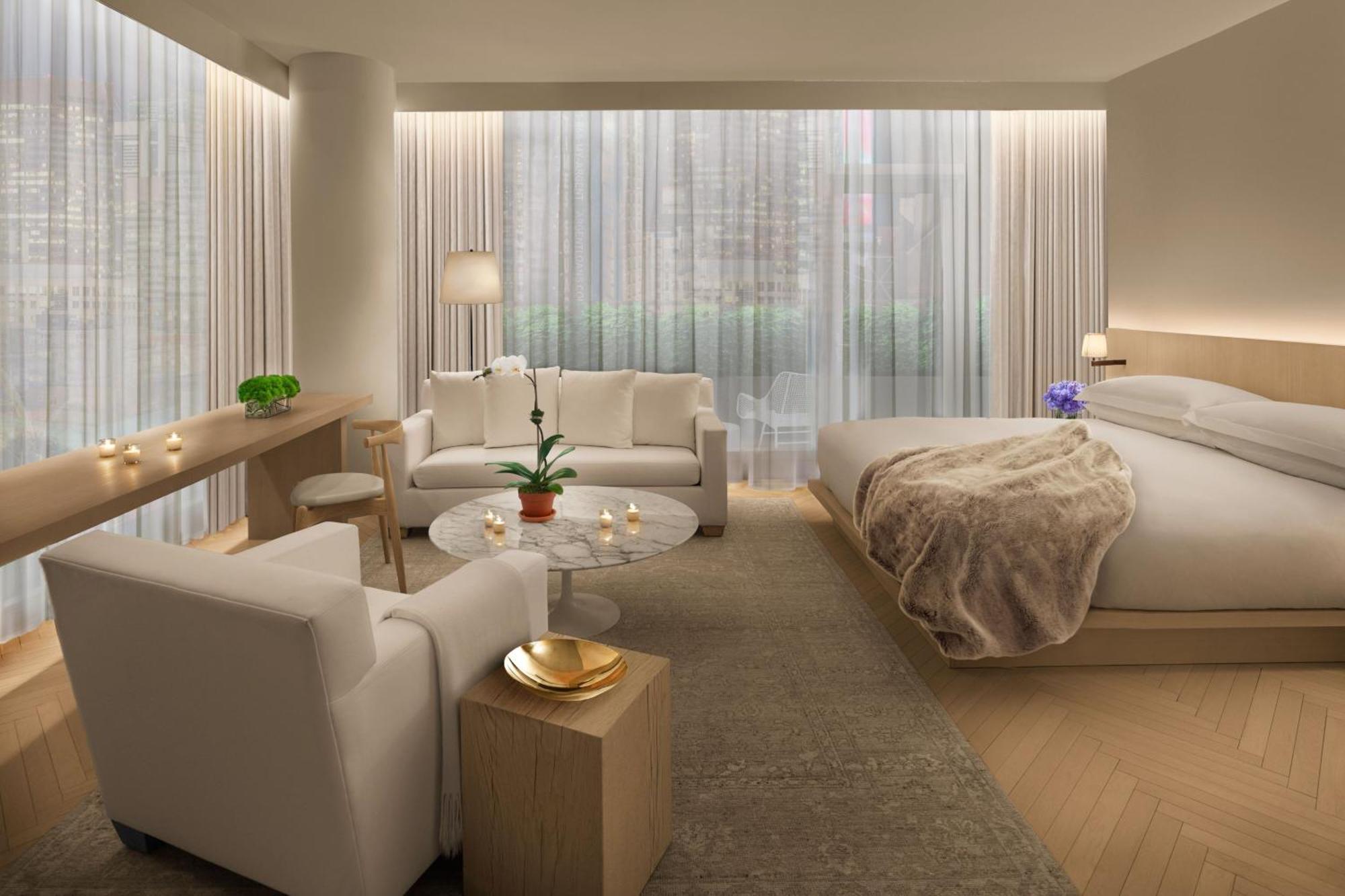 The Times Square Edition New York Exterior foto A rendering of a guest room at The Standard East Village